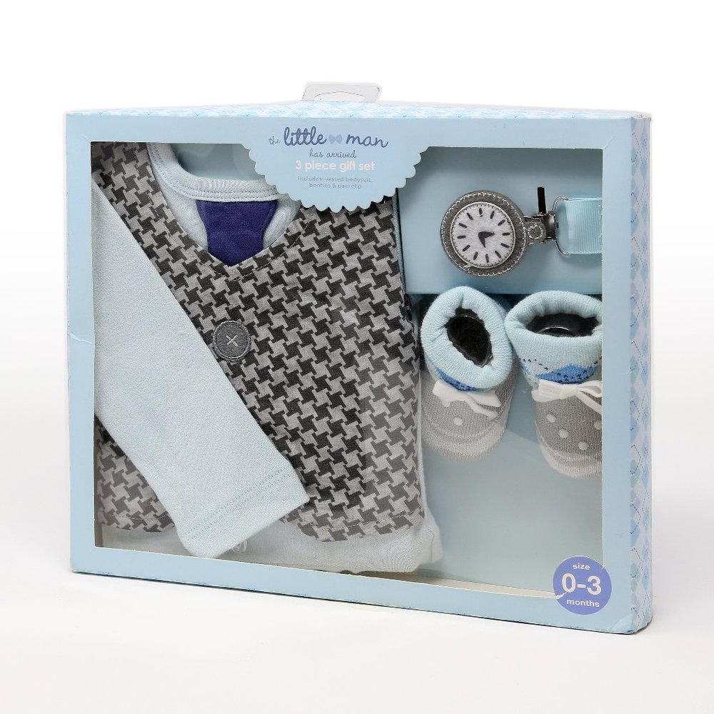 The Little Man Has Arrived 3 Piece Gift Set